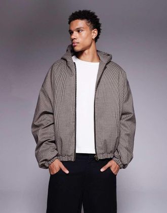Asos Bomber a quadri-Marrone