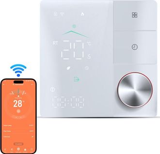 OEM Termostato Inteligente Para Calefacci&oacute;n El&eacute;ctrica Por Suelo Radiante Con Control Mediante Wifi, Ca Y Aplicaci&oacute;n Con Ia. Incluye Control Led, Pantalla 