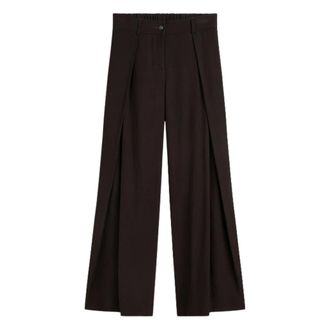 Summum Pantalones Sarga Viscosa - Trousers - Mujer - Marr&oacute;n - XL