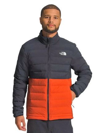 The North Face Belleview Puffer Jacket Mens Black Packable Zip Up UPS1140