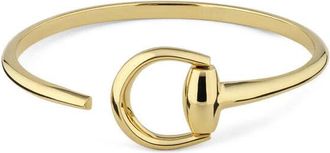 Gucci Horsebit 18k Yellow Gold Cuff Bracelet - YBA837792001