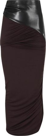 Andamane Ursula Skirt - Dames - Midirokken - Bruin - XS - Leer - Rokken