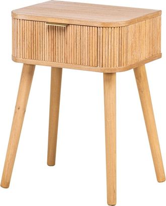 Nordlys Mesita de noche 1 cajón en madera natural