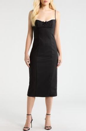 ASTR the Label Bea Midi Cocktail Dress in Black at Nordstrom Rack, Size X-Large