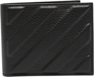 Off-white 3D Diag bifold leather wallet - men - Cotton/Polyamide/Calf Leather/Viscose/Acrylic - One Size - Black