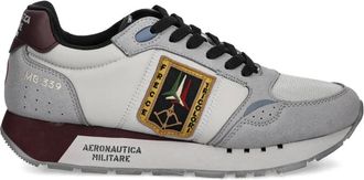 Aeronautica embroidered patch sneakers - men - Fabric/Fabric/Rubber - 45 - Grey