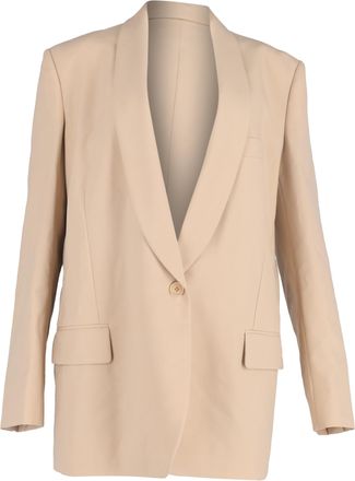 Stella McCartney Stella McCartney Pre-owned Womens Single-Breasted Blazer in Nude Wool - Brown - Size EU 40 (Womens)