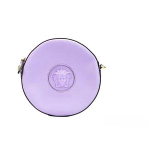 Versace Round Disco Camera Case - Dames - Tassen - Paars - Maat: ONE Size Leer