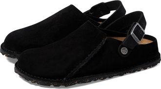 Birkenstock Lutry 365 - Suede (Women) Womens Clog Shoes Black : EU 37 (US Womens 6-6.5) Narrow