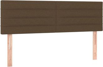 vidaXL Cabeceros 2 Unidades Tela Marr&oacute;n Oscuro 72x5x78/88 Cm Vidaxl