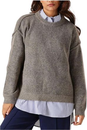 MY ESSENTIAL WARDROBE Truien & Vesten, Dames, Grijs, M, Wol, Dames Truien & vesten Palomamw Knit Pullover