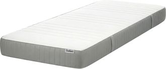 Beliani Beliani - Colch&oacute;n De Espuma Visco Gel Duro Firme Con Funda Extra&iacute;ble De Poli&eacute;ster Con Cremallera Blanco Y Gris 80 X 200 Cm Happiness