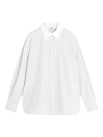 Maison Kitsuné Gestreept blouse - Wit