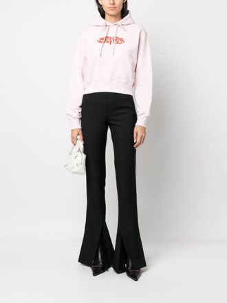 AMBUSH Womens Amb Graphic Baby Hoodie - Light Pink Cotton - Size X-Small