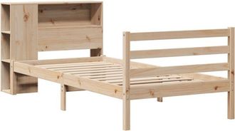vidaXL Bookcase Bed without Mattress 75x190 cm Small Single Solid Wood Pine Vidaxl