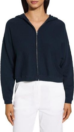 Theory Cotton Blend Zip-Up Hoodie in Navy at Nordstrom Rack, Size Petite