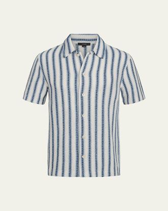 【SATIIIZ】Tero Pig Stripe Short Sleeve T-shirt SHUIANGRAN Men's Striped T-Shirt Short Sleeve Casual Stripe