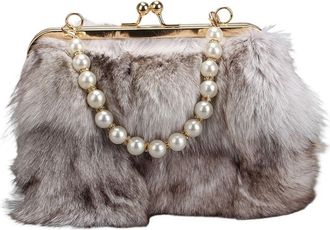 Generic Womens Plush Bags Plush Bag Autumn And Winter Bags Fluffy Messenger For Female Handbag Warm(Color 01)