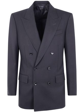 Tom Ford High Twist Broken Twill Double Breast Jacket