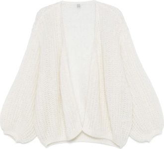 Toteme puff-sleeve cardigan - White