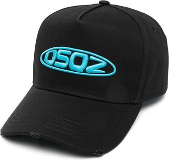Dsquared2 embroidered baseball cap - men - Cotton - One Size - Black