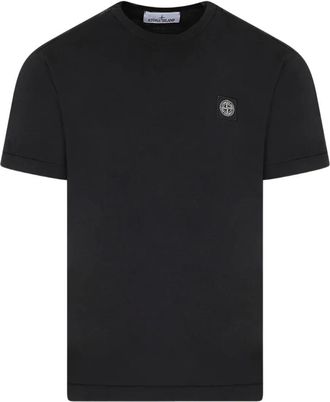 Stone Island T-Shirt Slim Fit In Jersey Di Cotone Con Patch Applicato-Uomo