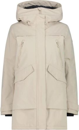 F.lli Campagnolo 36K2356 Parka Fix Hood - Dames - Outdoorjassen - Beige - 3XS - Leer - Fitness