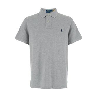 Polo Ralph Lauren Tops, Heren, Grijs, S, Katoen, Custom Fit Polo Shirt