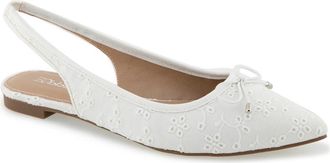 Esprit Petria Slingback Flat in White Eyelet at Nordstrom Rack, Size 9.5