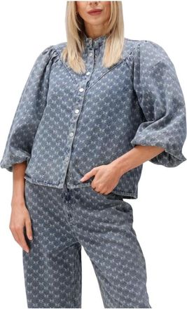 Minus Overhemden, Dames, Blauw, S, Katoen, Mssienne Shirt