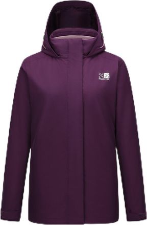 Karrimor Womens 3 in 1 Waterproof Jacket Long Sleeve Walking Purple 16