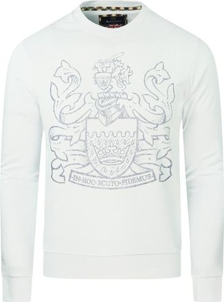 Aquascutum Pixel Aldis Logo Witte Sweatshirt