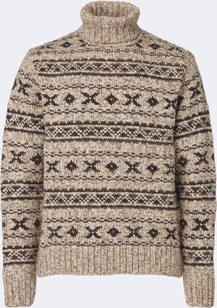 Ralph Lauren Jersey de cuello alto de jacquard en mezcla de lana