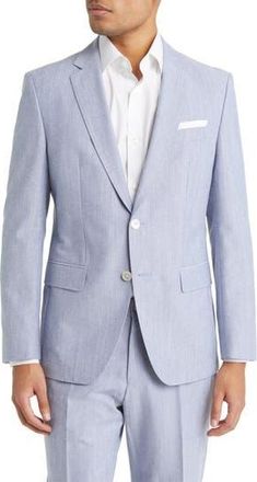 BOSS Hutson Cotton Blend Blazer in Nvy at Nordstrom Rack, Size 46 Long