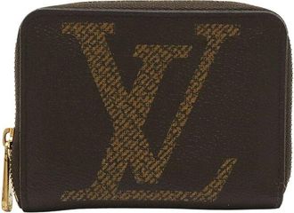 Louis Vuitton Brown Monogram Canvas Giant Zippy Coin Purse (Authentic Pre- Loved)