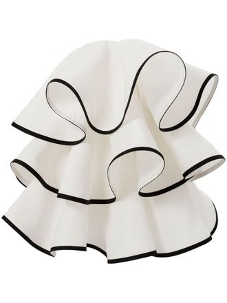 Carolina Herrera Mini-jurk met ruches - Wit