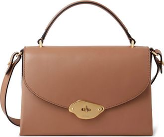 Mulberry Lana High Gloss Leather Top Handle Bag in Sable at Nordstrom