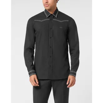 Philipp Plein Shirt Sugar Daddy Cut Ls Sugar Daddy Men in Black at Nordstrom, Size Xxx-Large