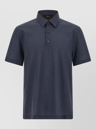 Brioni cotton polo shirt short sleeves collar