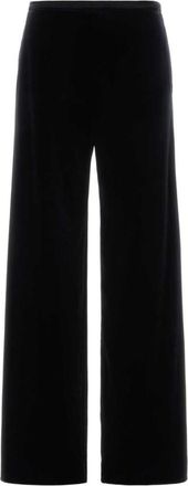Alberta Ferretti Black Flared Flat Front Pant