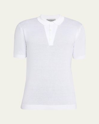 John Smedley Mens Roth Cotton Polo Shirt