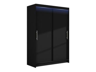 Mirjan24 Mobilier1 - Armario Closico 117, Negro, 200x120x58cm, Puertas De Armario: Correderas, N&uacute;mero De Estantes: 0, Led