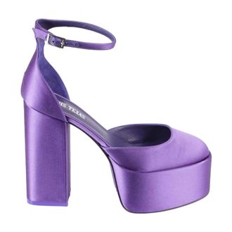 PARIS TEXAS Schoenen, Dames, Paars, 37 1/2 EU, Leer, Platform Sandaal