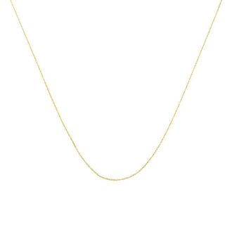 House of Brilliance Solid 10k Yellow Gold 0.5MM Rope Chain Necklace. Unisex Chain - Size 20 Inches