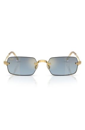 Ray-Ban 54mm x A$AP Rocky Gradient Rectangular Sunglasses in Arista /Blue Dark Grey at Nordstrom
