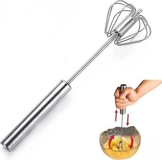OEM Batidora Semiautom&aacute;tica Para Batir Crema, 25 Cm, Acero Inoxidable, Mecanismo De Empuje, Manual, Para Huevos, Crema Batida, Masas, Mini, Ligera