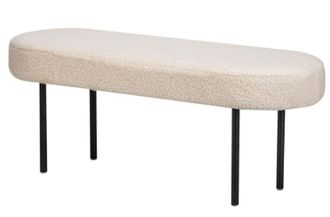 Nordlys Scandinavian Design Bench Metal Legs in White