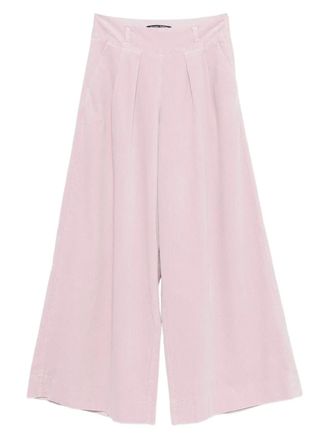 Hannes Roether pleated corduroy trousers - women - Fabric - L - Pink