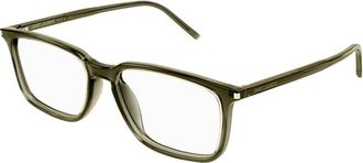 Saint Laurent Brillenmonturen - Heren - Brillen - Groen - 55 MM - Accessoires