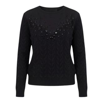 Liu Jo Jersey de cuello redondo - Knitwear - Mujer - Negro - XL